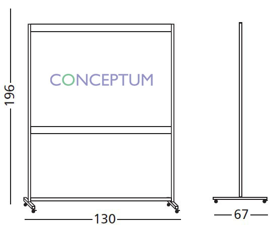Συνδυασμός τυποποιημένων διαστάσεων τυπωμένου ασπροπίνακα μαρκαδόρου SMIT VISUAL